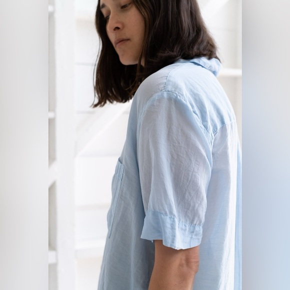 CP Shades Georgia button down shirt in Sky, Size M - Picture 4 of 14